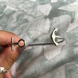 Lemon & Line anchor cuff in silver